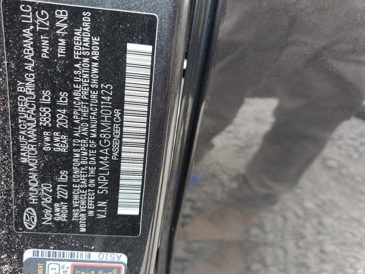 2021 Hyundai Elantra Sel VIN: 5NPLM4AG8MH011423 Lot: 65945924