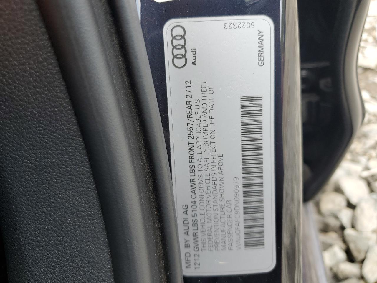 2013 Audi A6 Premium Plus VIN: WAUGFAFC9DN090579 Lot: 68798484