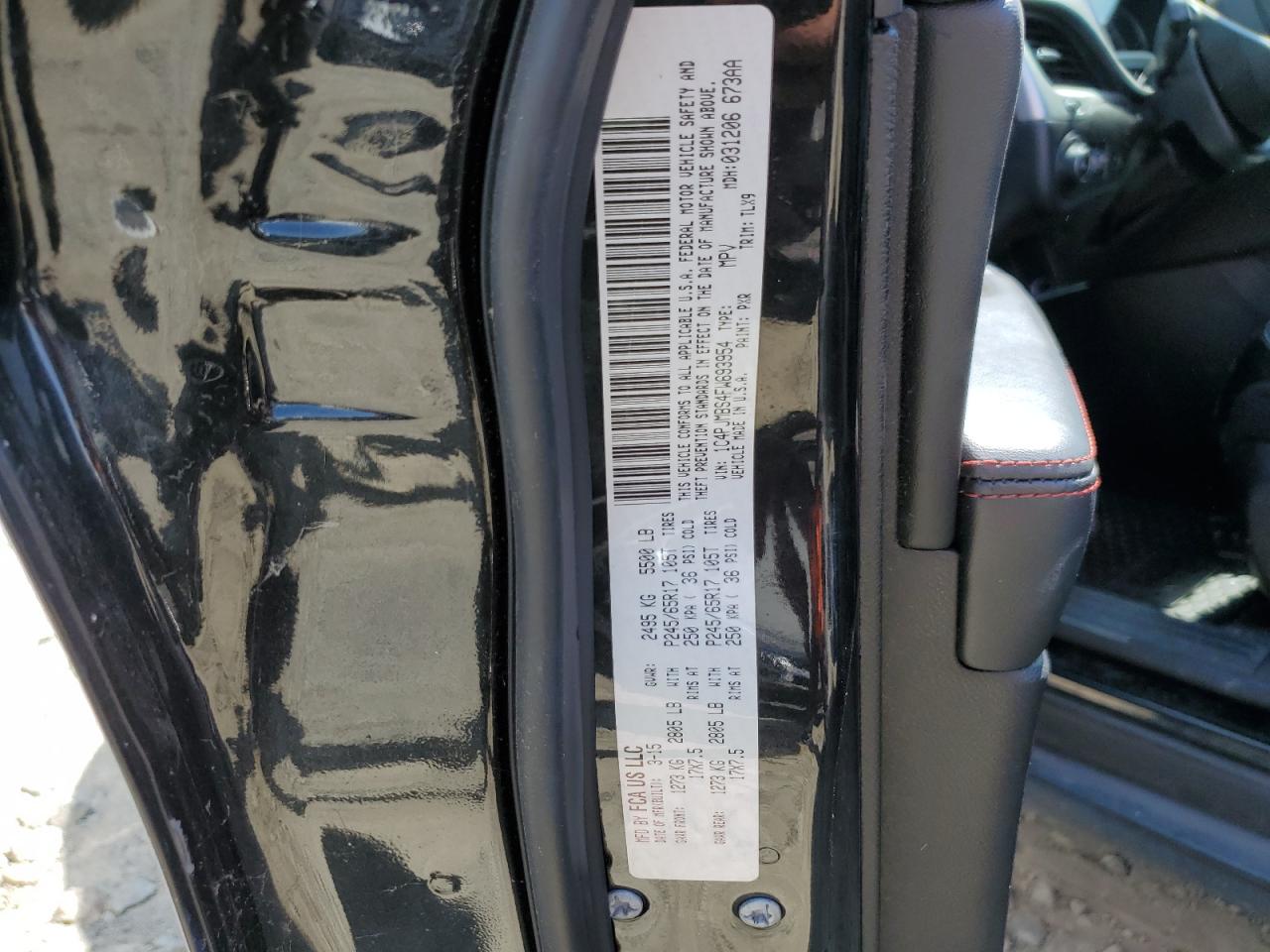 2015 Jeep Cherokee Trailhawk VIN: 1C4PJMBS4FW693954 Lot: 65680244