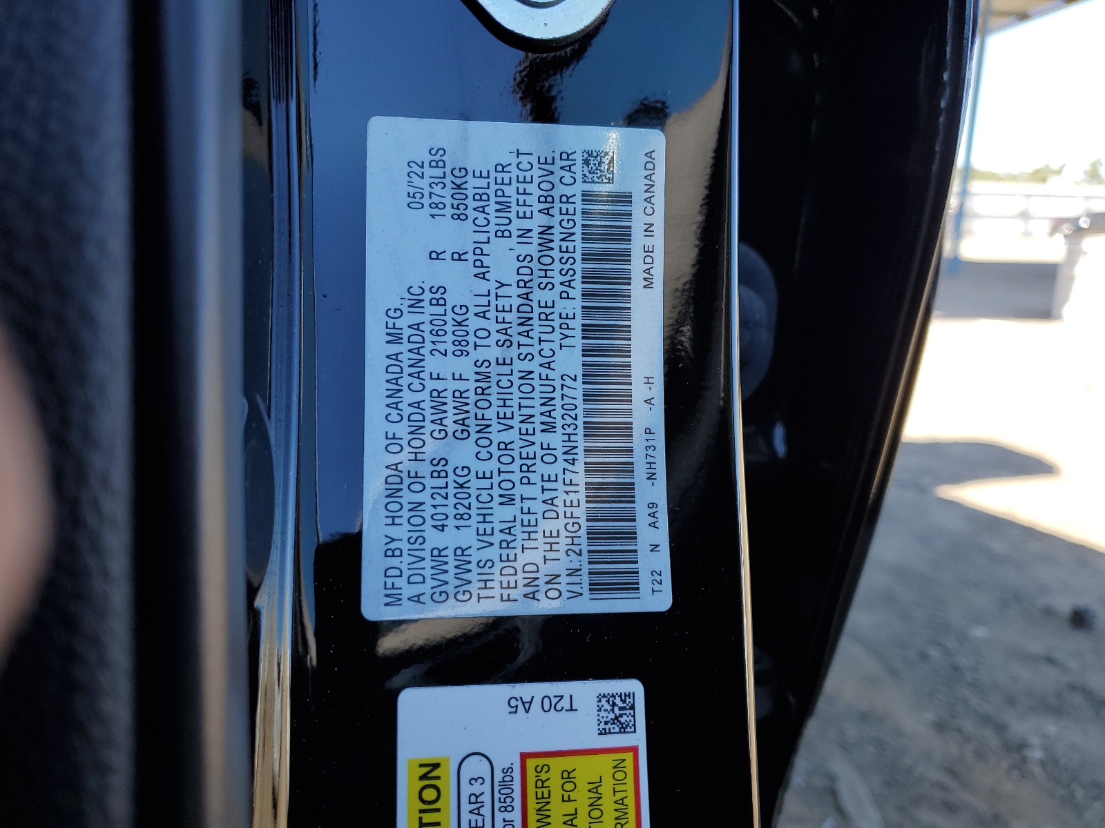2HGFE1F74NH320772 2022 Honda Civic Ex 2HGFE1F74NH320772 2022 Honda Civic Ex