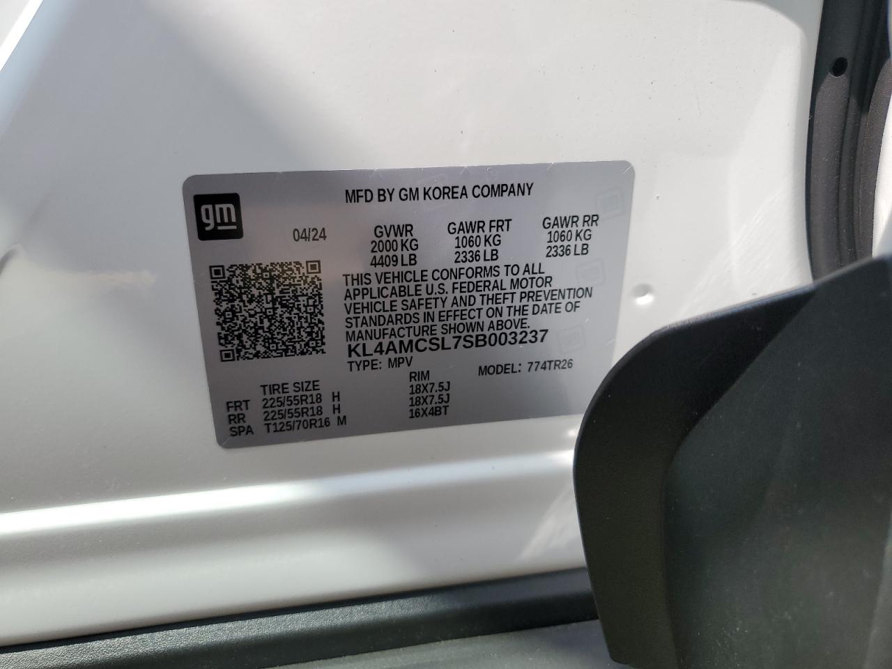 2025 Buick Encore Gx Preferred VIN: KL4AMCSL7SB003237 Lot: 68315474