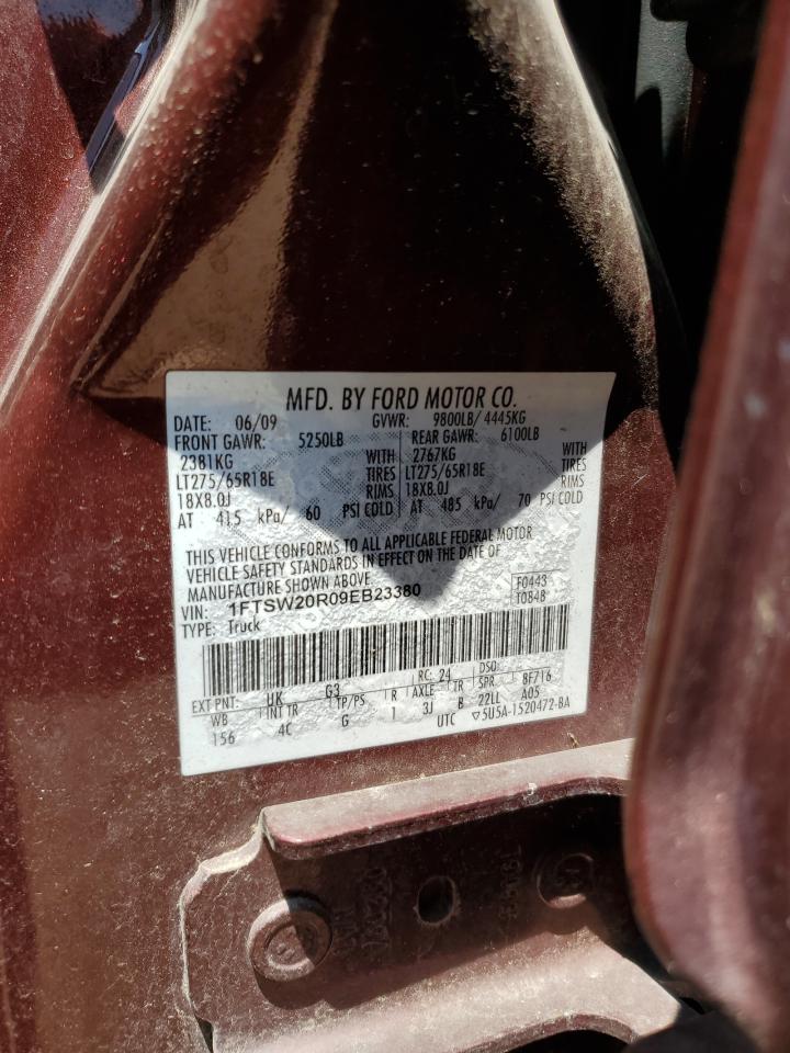 1FTSW20R09EB23380 2009 Ford F250 Super Duty