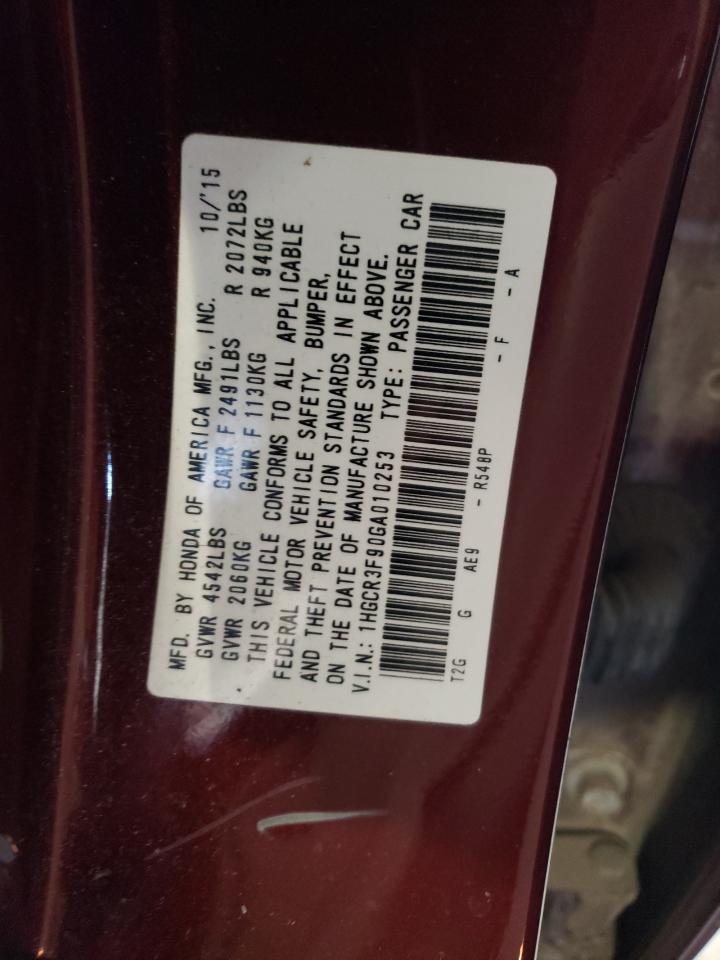 1HGCR3F90GA010253 2016 HONDA ACCORD - Image 12