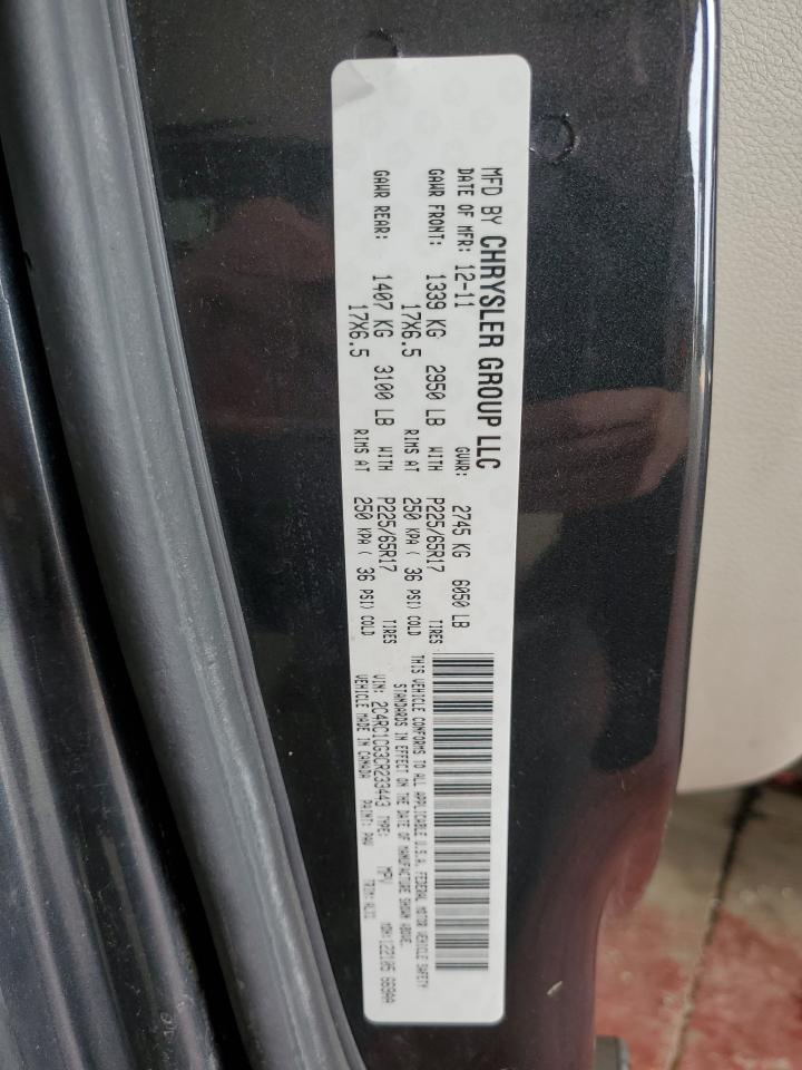 2012 Chrysler Town & Country Touring L VIN: 2C4RC1CG3CR233443 Lot: 65944194