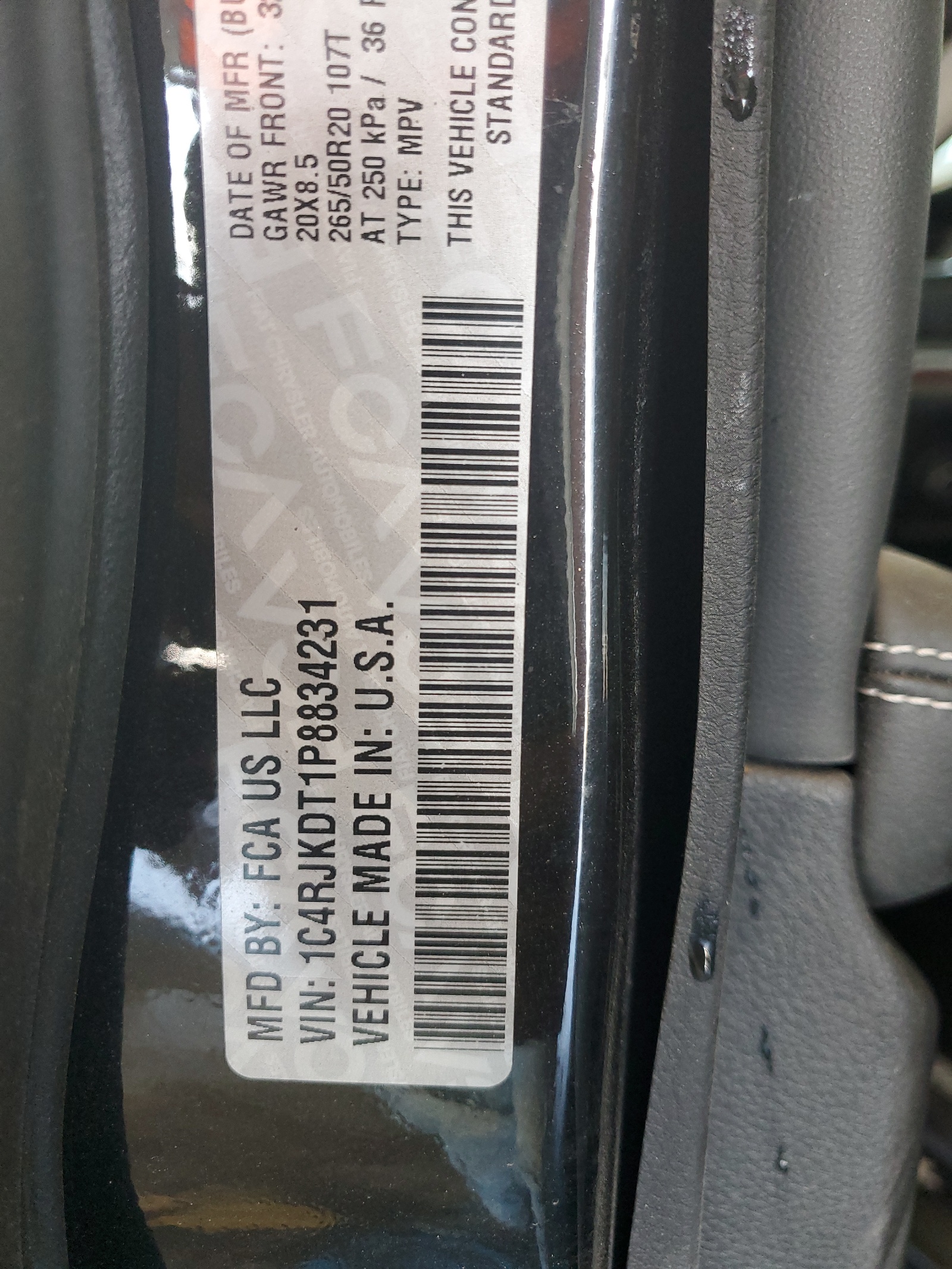 1C4RJKDT1P8834231 2023 Jeep Grand Cherokee L Overland