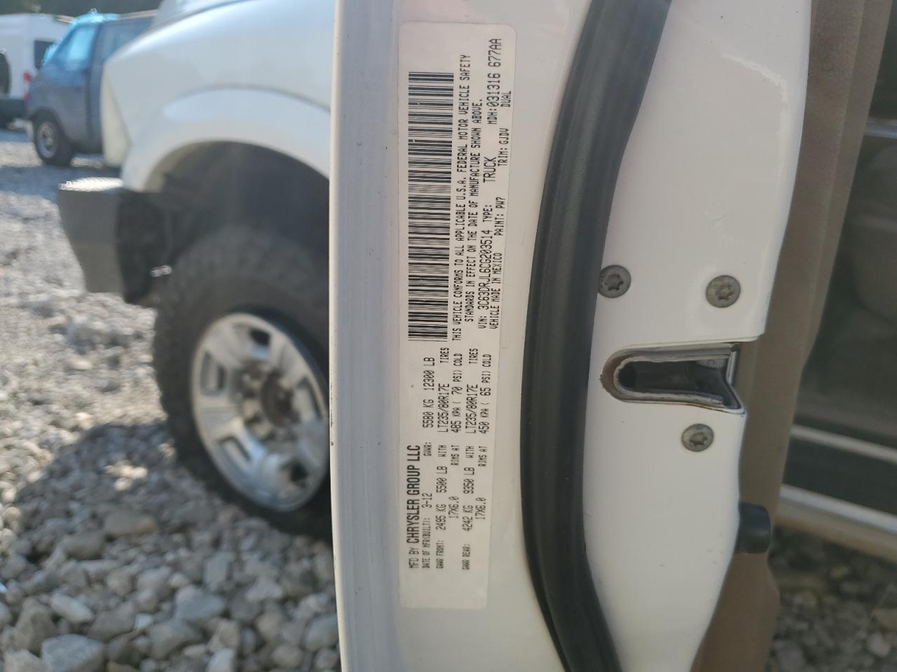 2012 Dodge Ram 3500 Laramie VIN: 3C63DRJL6CG203514 Lot: 67758424