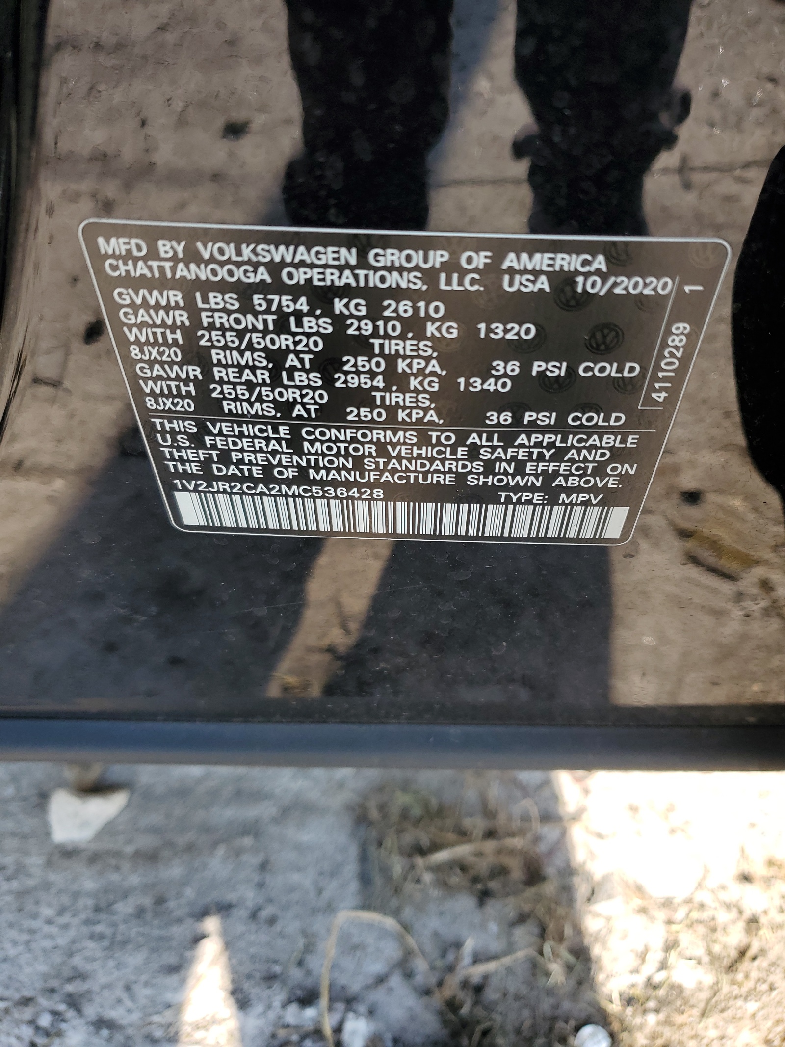 1V2JR2CA2MC536428 2021 Volkswagen Atlas Se