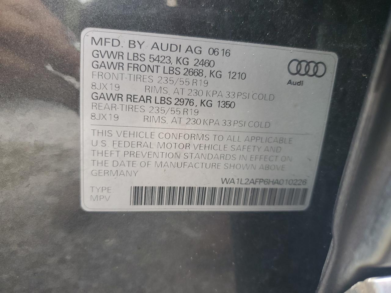 WA1L2AFP6HA010226 2017 Audi Q5 Premium Plus