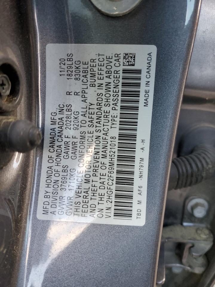 2HGFC2F69MH521018 2021 HONDA CIVIC - Image 12