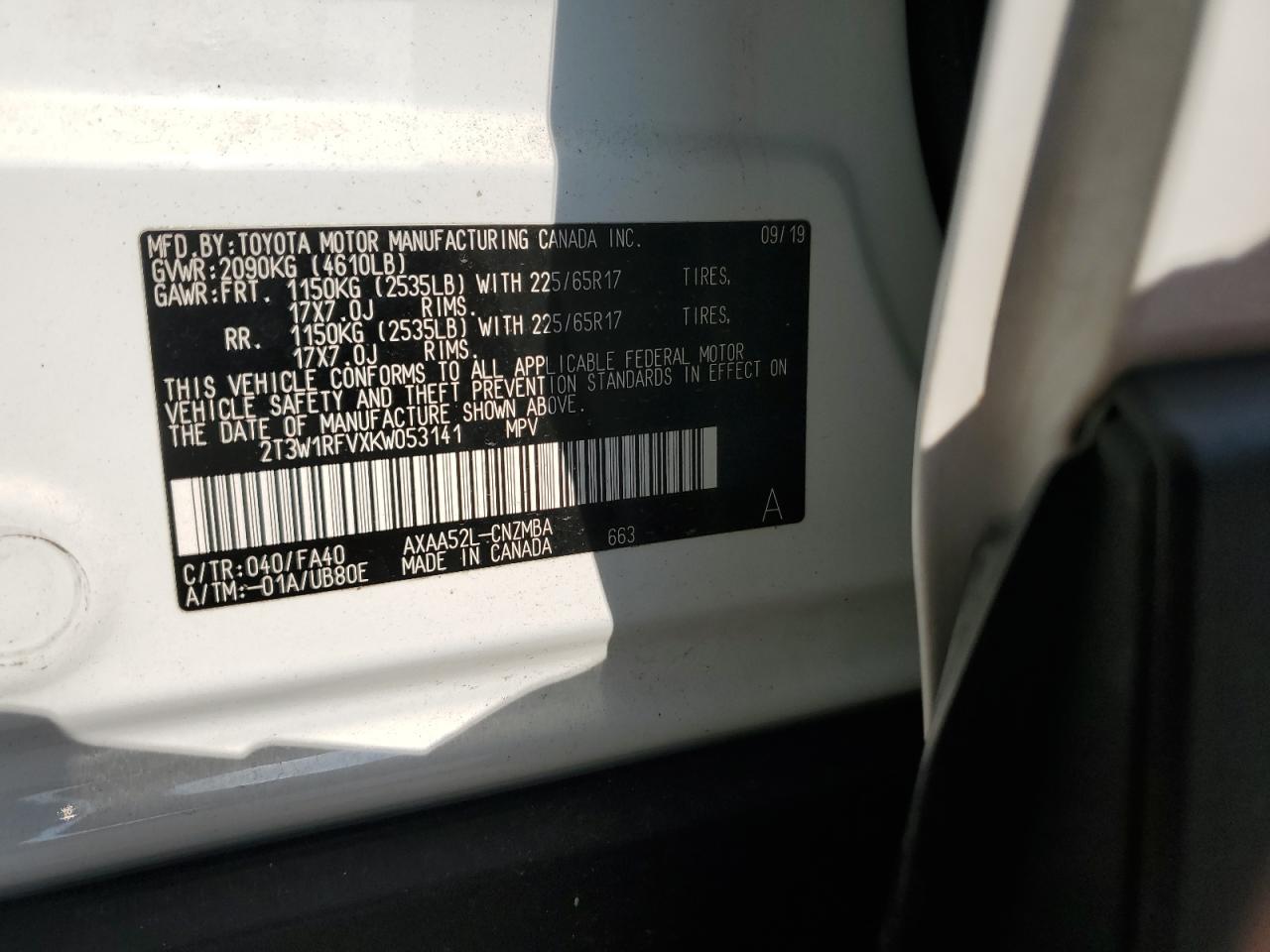 2T3W1RFVXKW053141 2019 TOYOTA RAV 4 - Image 15