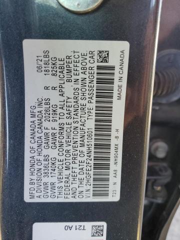 2HGFE2F24NH510601 Honda Civic LX 13