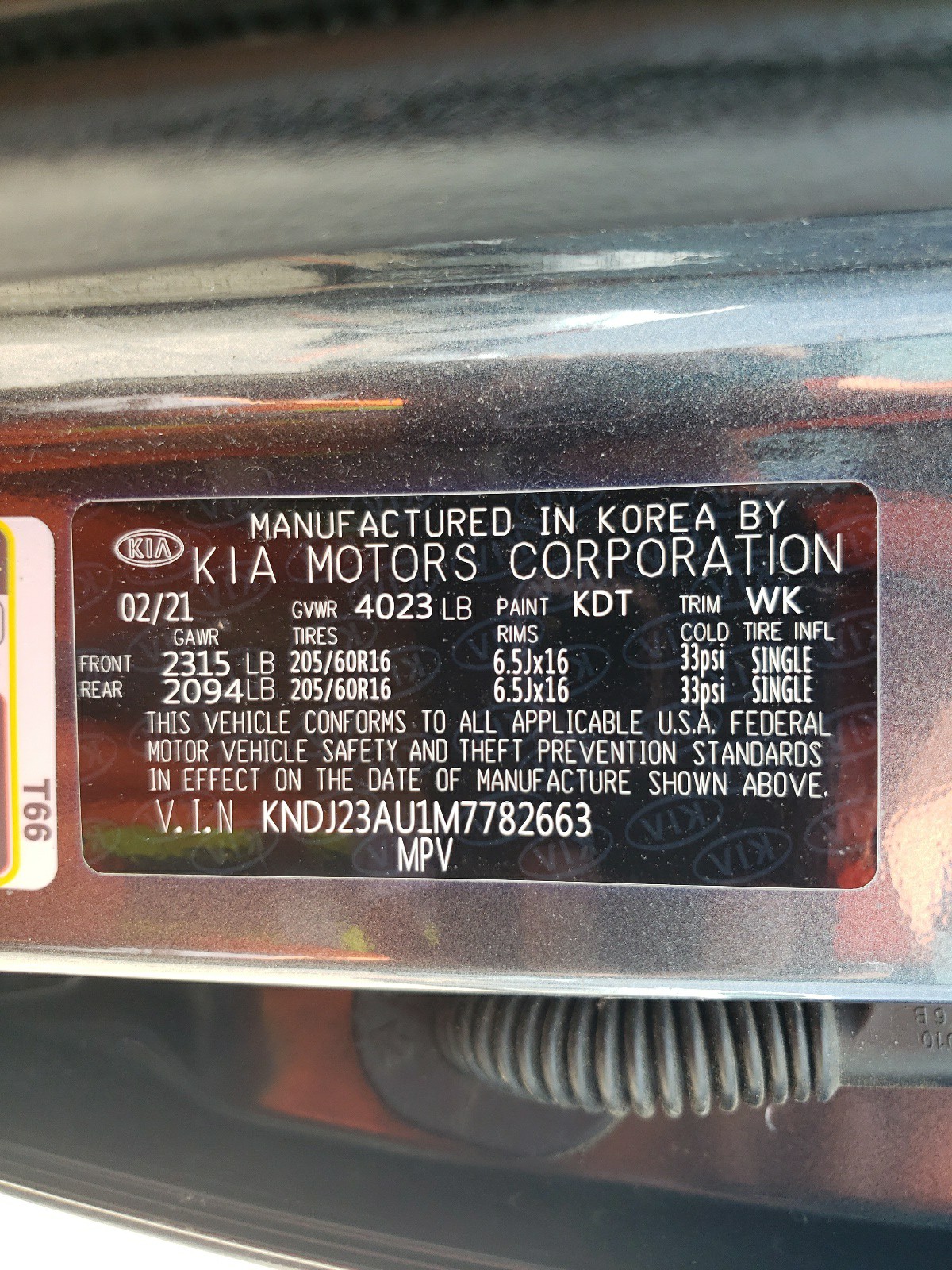 KNDJ23AU1M7782663 2021 Kia Soul Lx