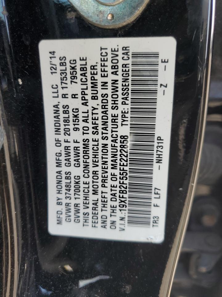 19XFB2F55FE222858 2015 Honda Civic Lx