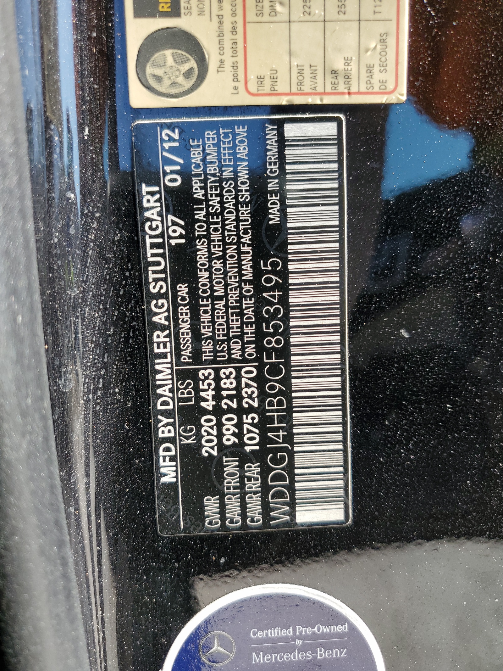 WDDGJ4HB9CF853495 2012 Mercedes-Benz C 250