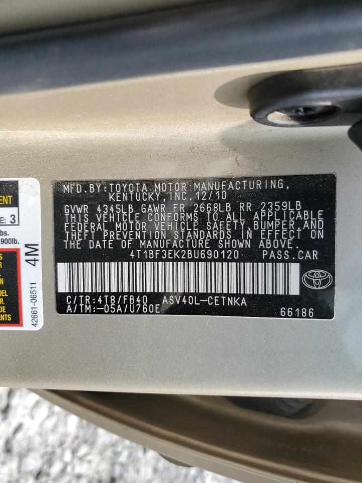 4T1BF3EK2BU690120 2011 Toyota Camry Base