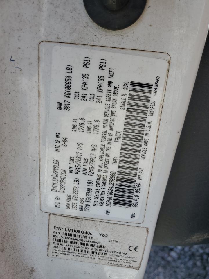 2004 Dodge Ram 1500 St VIN: 1D7HA18D84J282908 Lot: 65323914