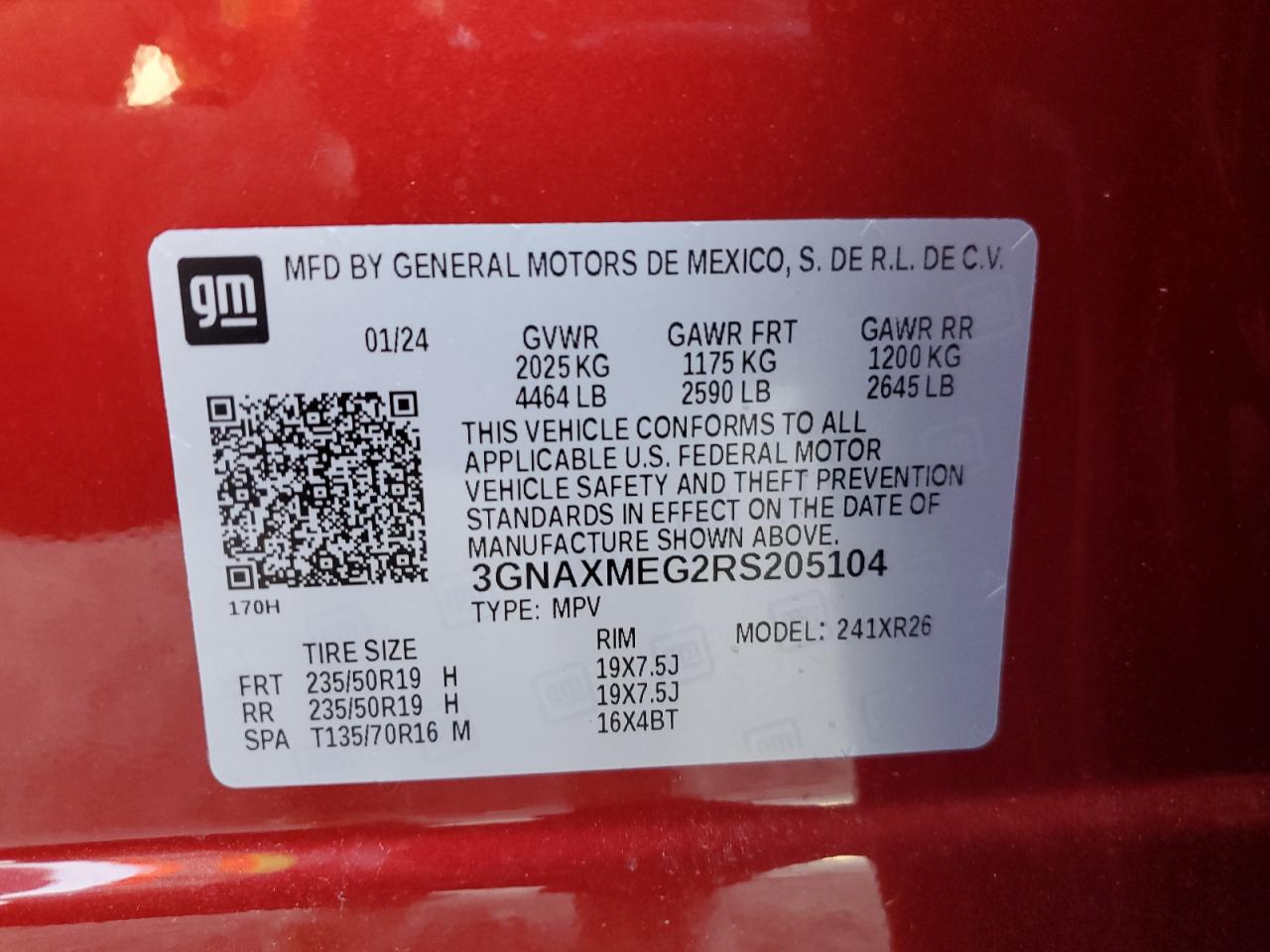 3GNAXMEG2RS205104 2024 CHEVROLET EQUINOX - Image 13