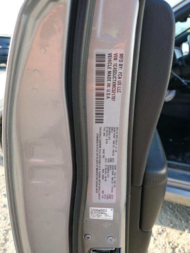 2021 Dodge Durango R/T VIN: 1C4SDJCTXMC521787 Lot: 65427814