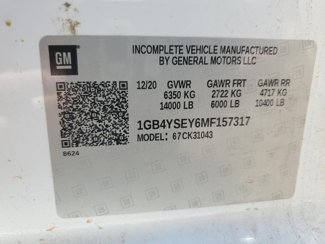 1GB4YSEY6MF157317 2021 Chevrolet Silverado K3500