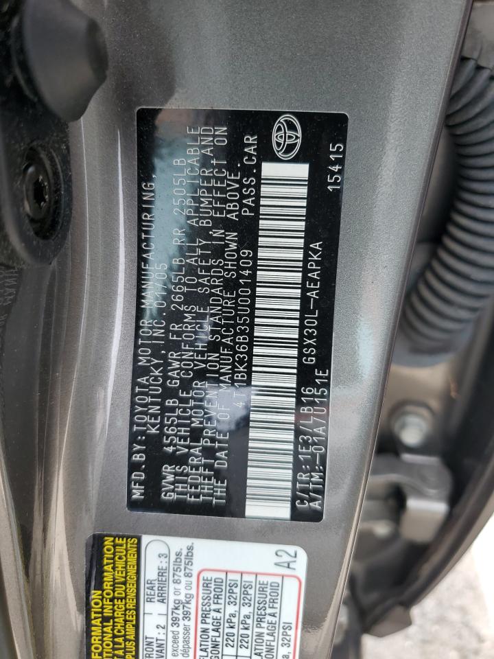 4T1BK36B35U001409 2005 Toyota Avalon Xl