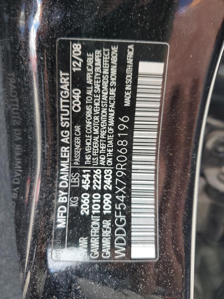 2009 Mercedes-Benz C 300 VIN: WDDGF54X79R068196 Lot: 68726554