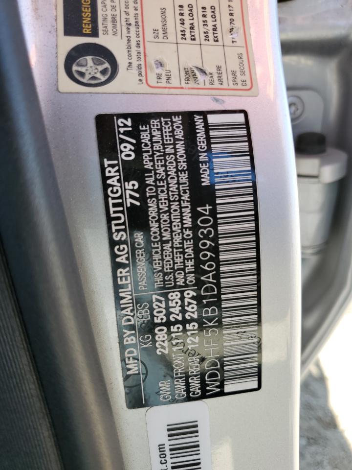 2013 Mercedes-Benz E 350 VIN: WDDHF5KB1DA699304 Lot: 66988024