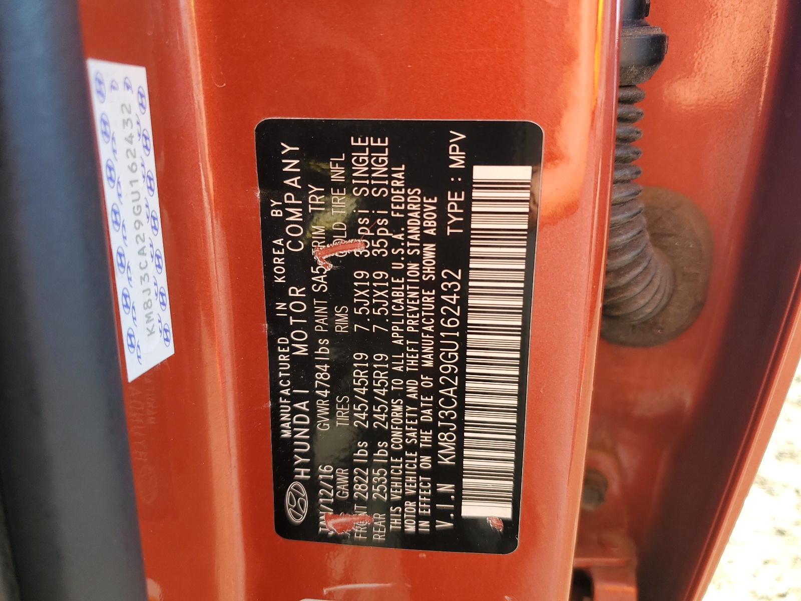 KM8J3CA29GU162432 2016 Hyundai Tucson Limited