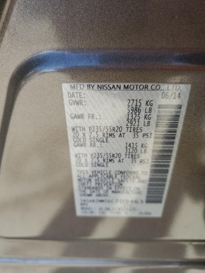 5N1AR2MM5EC709463 2014 Nissan Pathfinder S