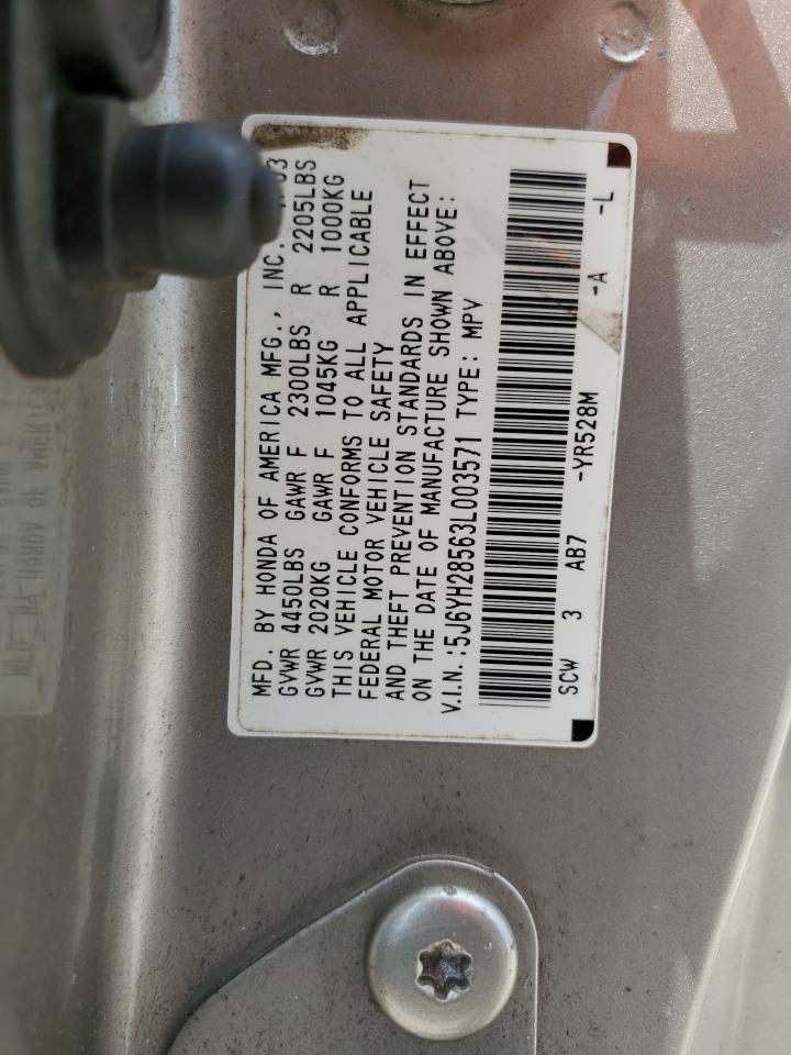 2003 Honda Element Ex VIN: 5J6YH28563L003571 Lot: 68255664