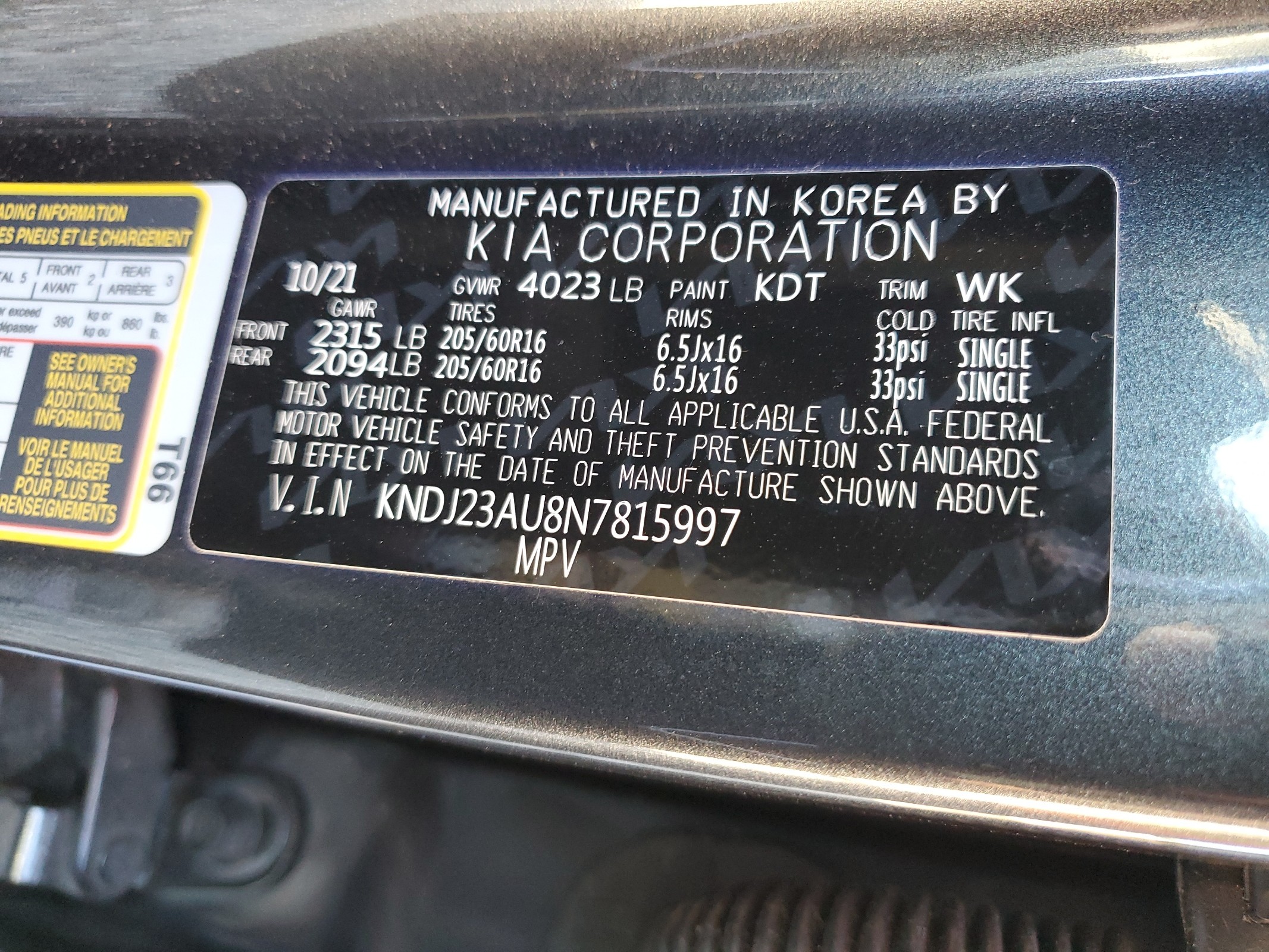 KNDJ23AU8N7815997 2022 Kia Soul Lx