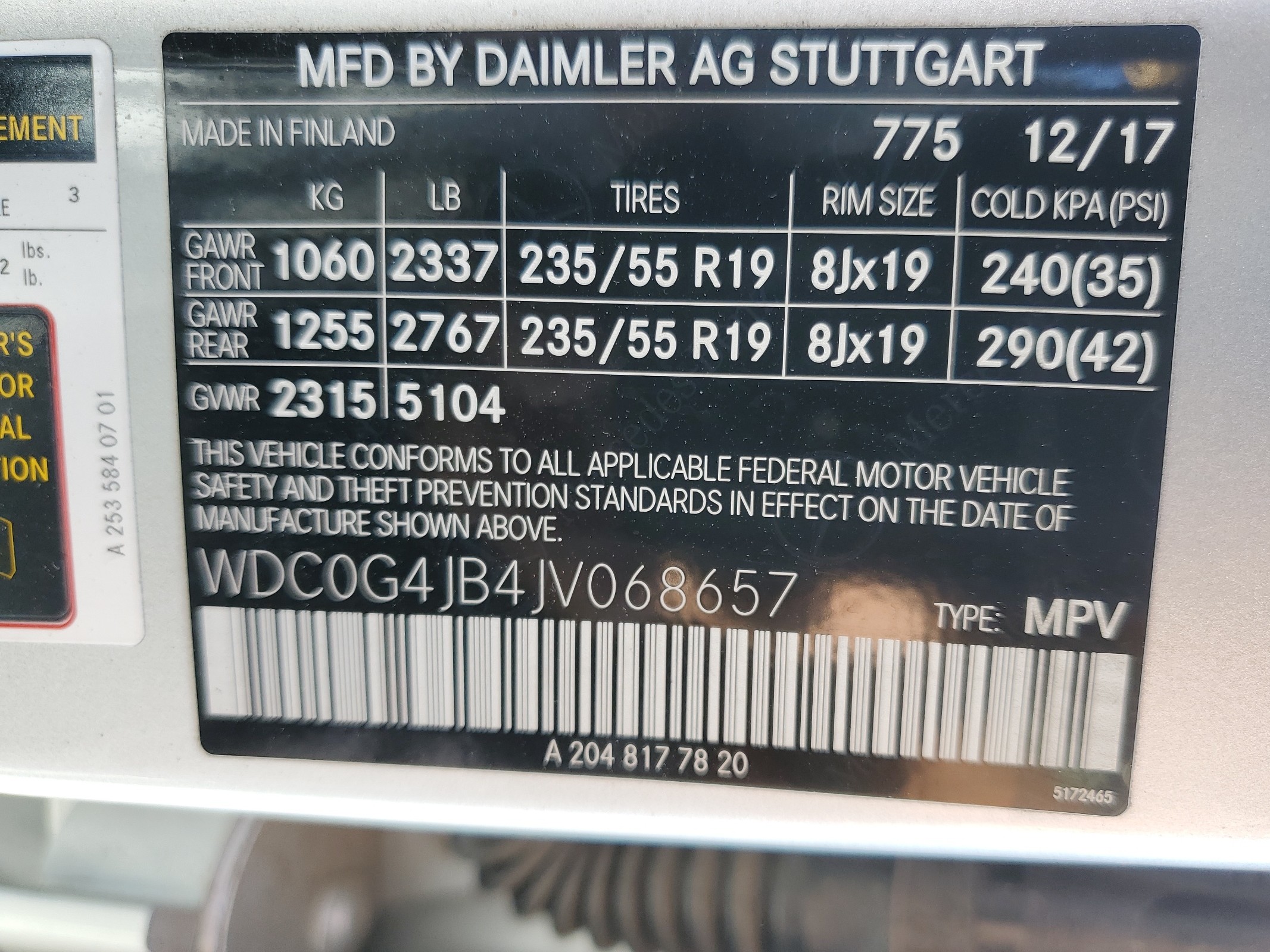 WDC0G4JB4JV068657 2018 Mercedes-Benz Glc 300