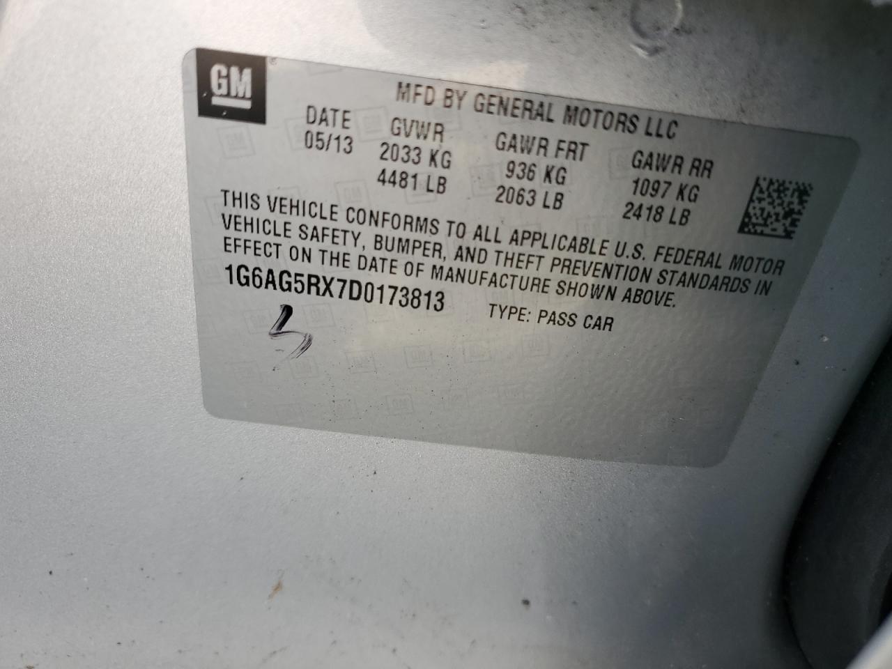 2013 Cadillac Ats VIN: 1G6AG5RX7D0173813 Lot: 67779634