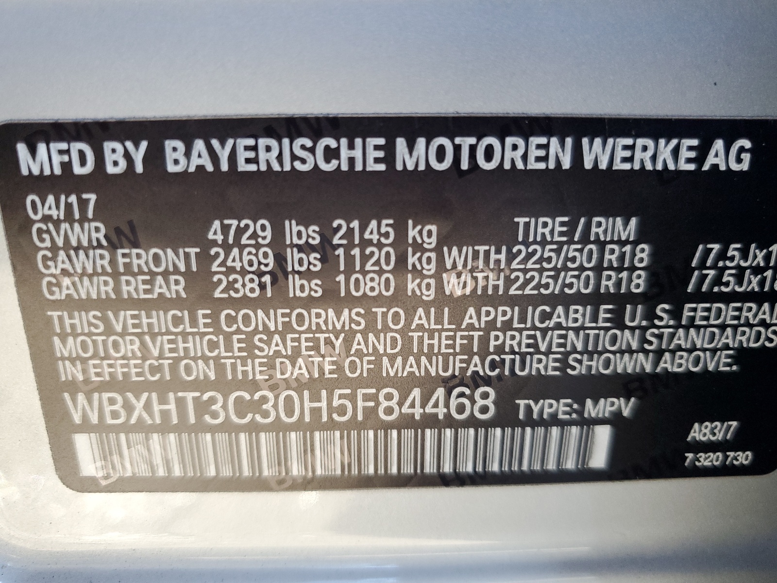 WBXHT3C30H5F84468 2017 BMW X1 xDrive28I