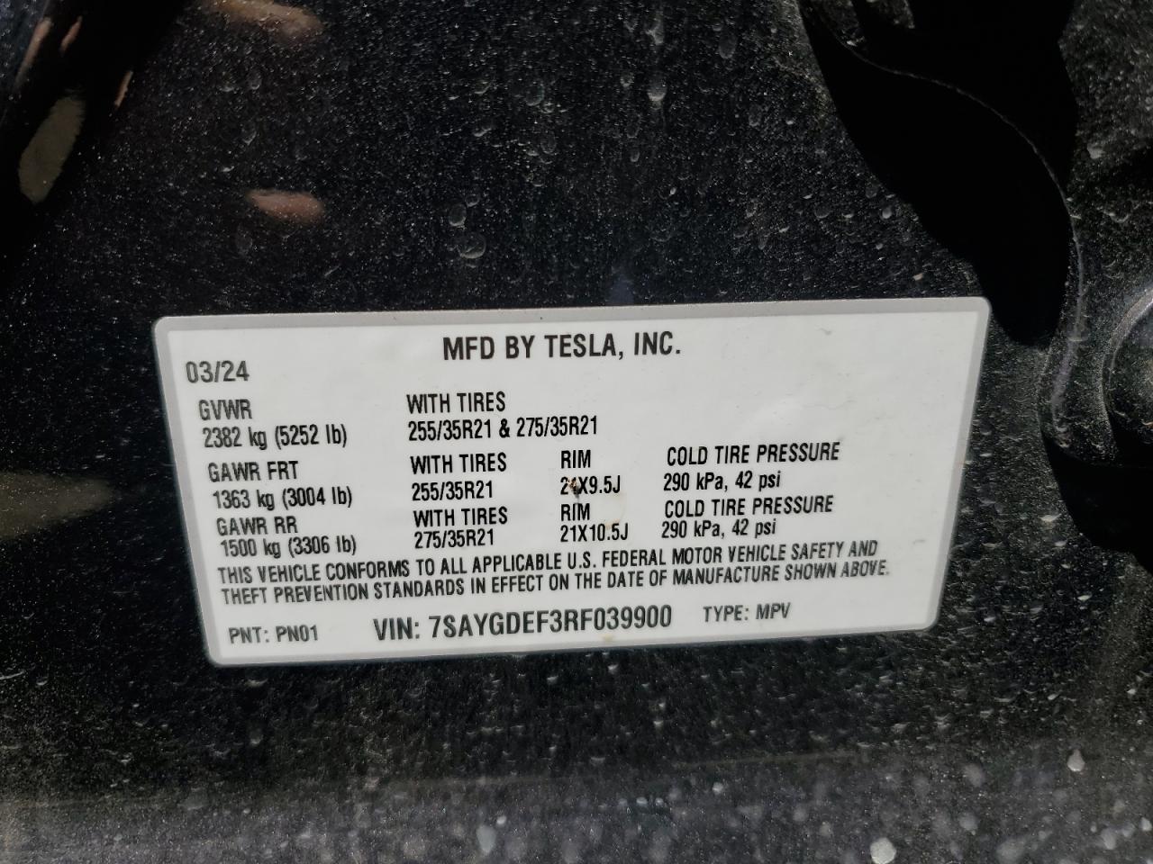 7SAYGDEF3RF039900 Tesla Model Y  12