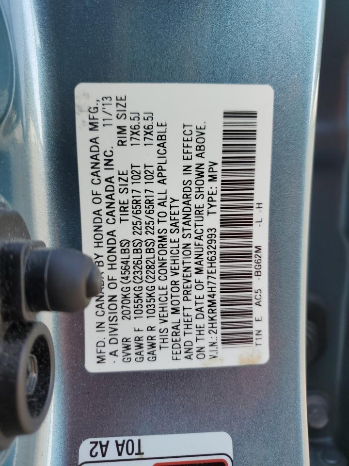 2HKRM4H77EH632993 2014 Honda Cr-V Exl