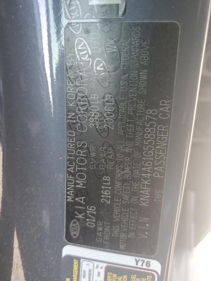 2016 Kia Forte Lx VIN: KNAFK4A61G5588578 Lot: 67391624