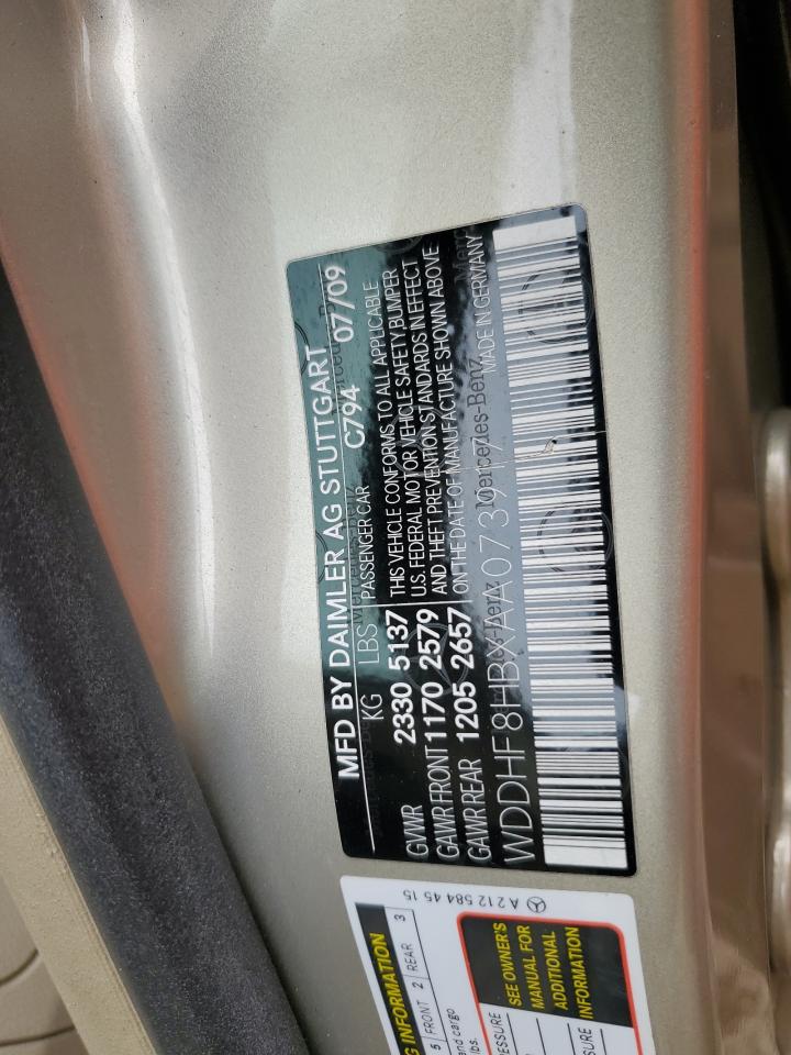 2010 Mercedes-Benz E 350 4Matic VIN: WDDHF8HBXAA073917 Lot: 65155184