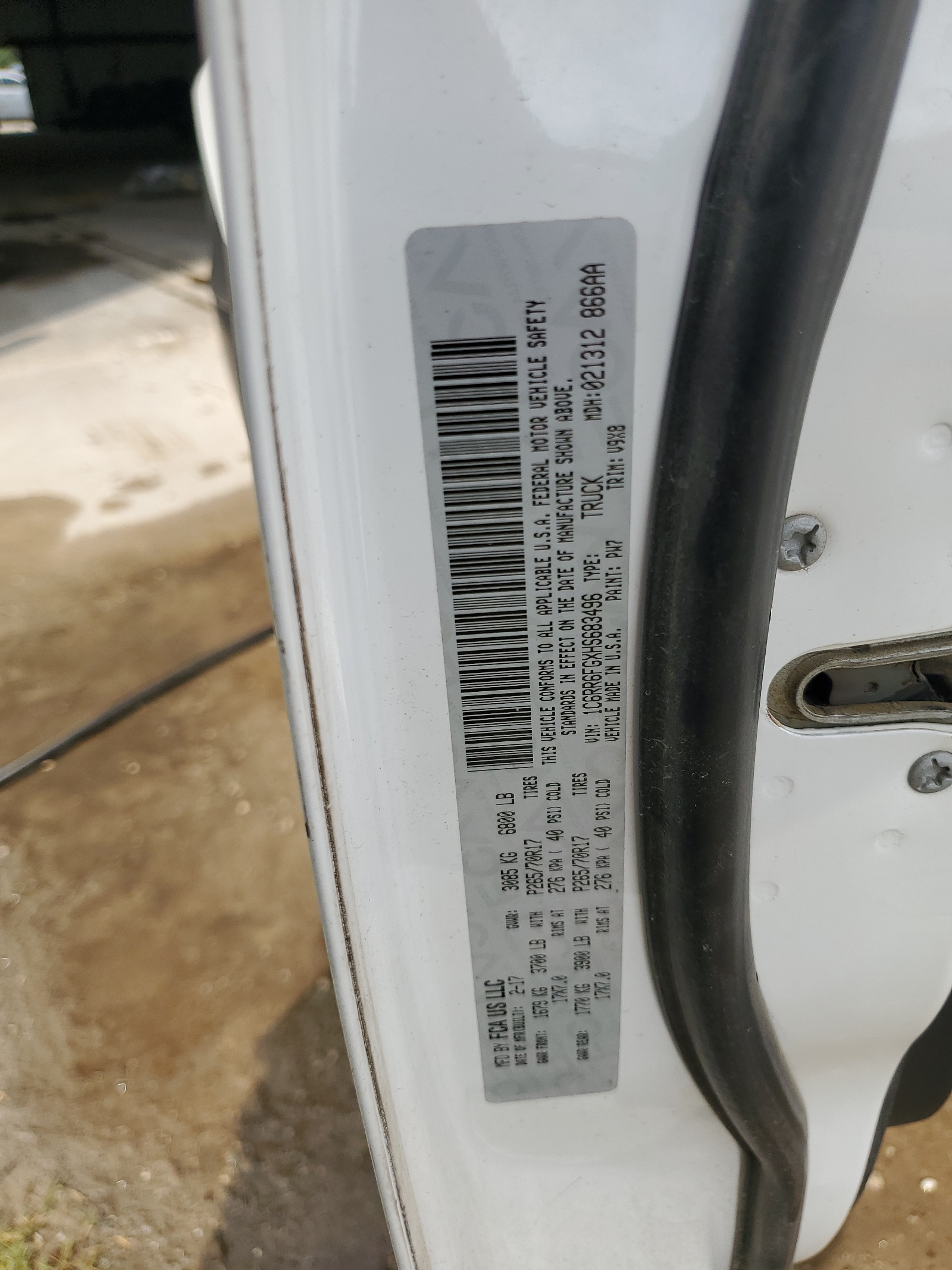 1C6RR6FGXHS683496 2017 Ram 1500 St