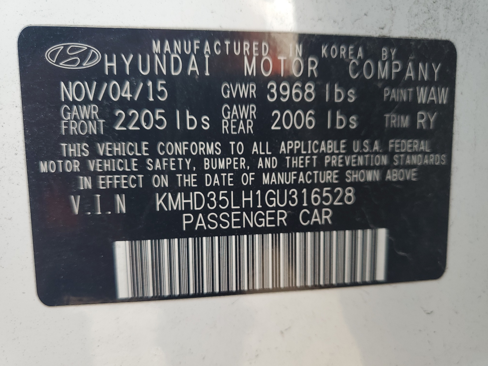 KMHD35LH1GU316528 2016 Hyundai Elantra Gt