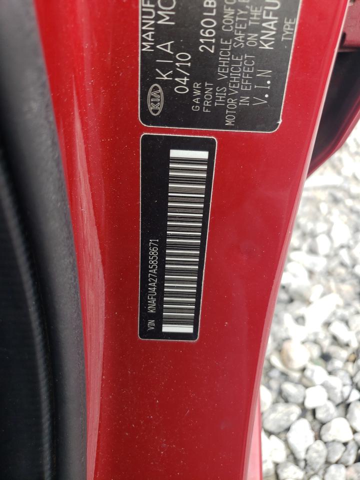 2010 Kia Forte Ex VIN: KNAFU4A27A5858671 Lot: 66070644