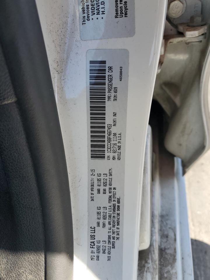 2015 Chrysler 200 Limited VIN: 1C3CCCAB8FN667453 Lot: 68756724