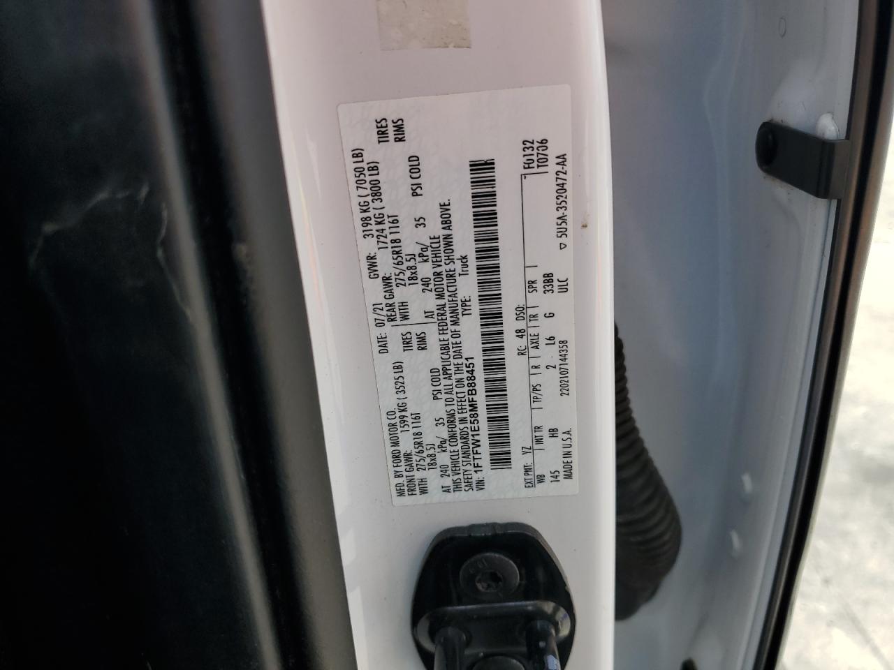 1FTFW1E58MFB88451 2021 FORD F-150 - Image 12