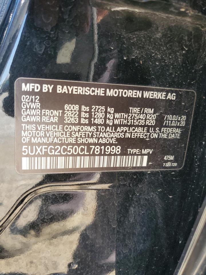 5UXFG2C50CL781998 2012 BMW X6 xDrive35I