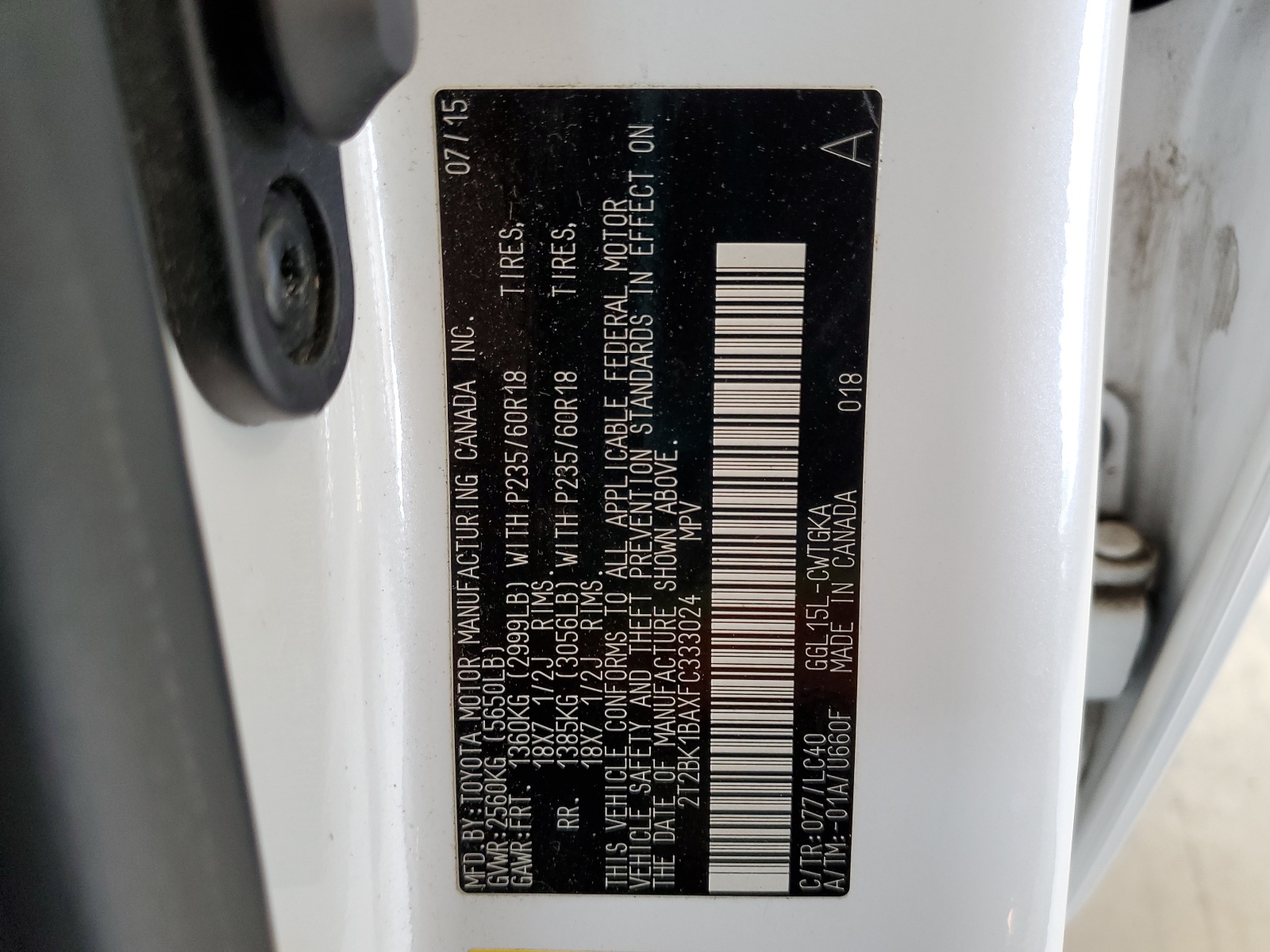 2T2BK1BAXFC333024 2015 Lexus Rx 350 Base