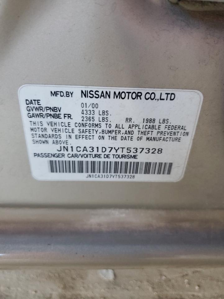 2000 Nissan Maxima Gle VIN: JN1CA31D7YT537328 Lot: 69280624