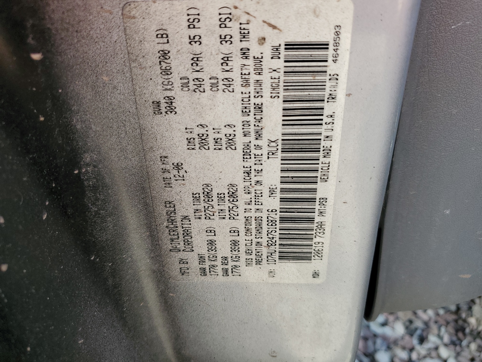 1D7HU18247S168716 2007 Dodge Ram 1500 St