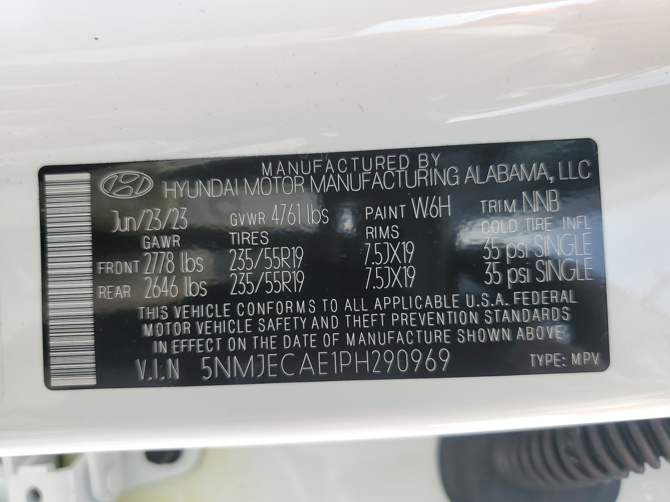 5NMJECAE1PH290969 2023 Hyundai Tucson Limited