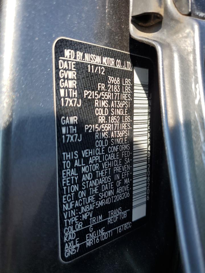 2013 Nissan Juke S VIN: JN8AF5MR4DT208206 Lot: 65986834