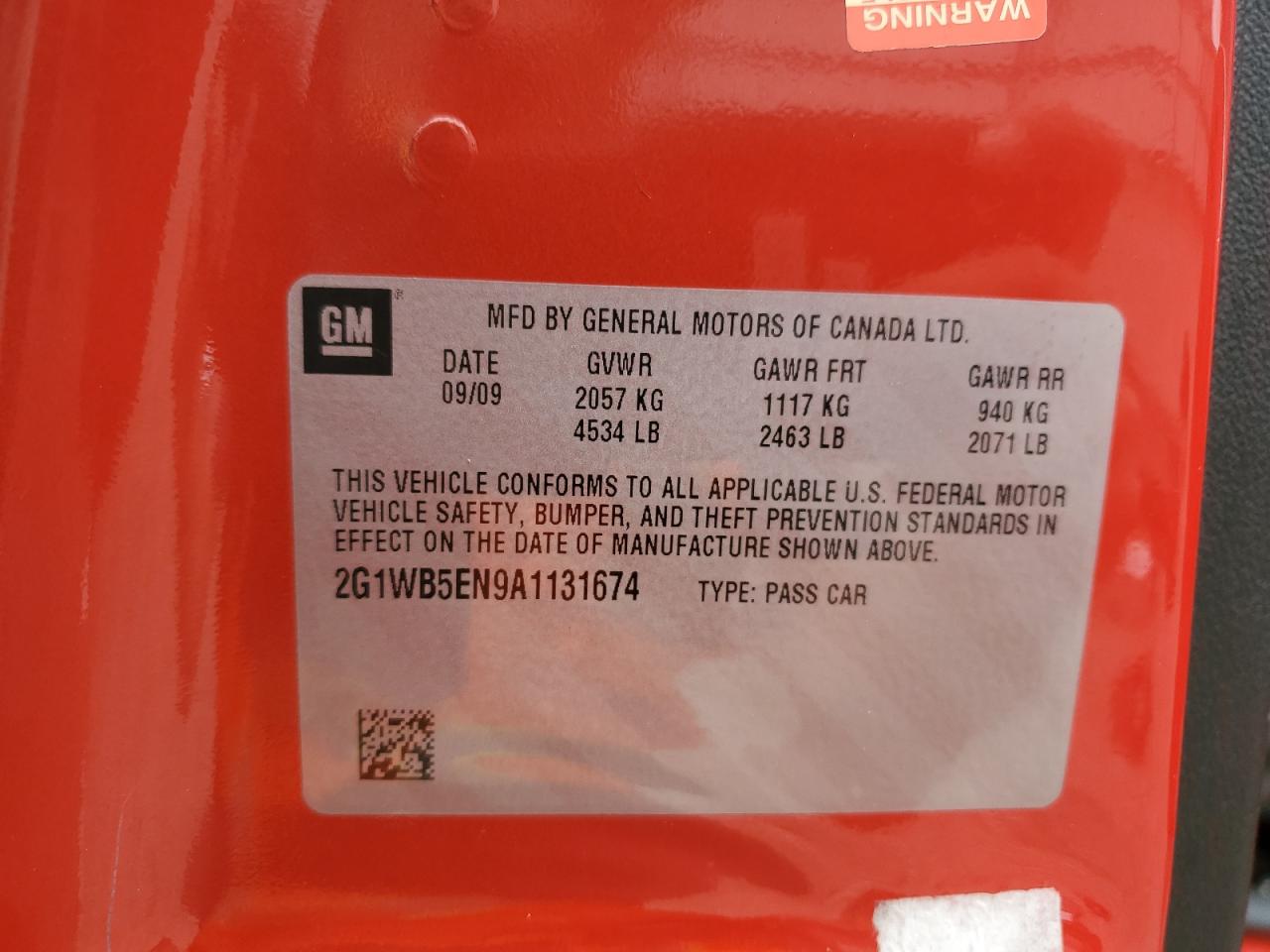 2010 Chevrolet Impala Lt VIN: 2G1WB5EN9A1131674 Lot: 64119774