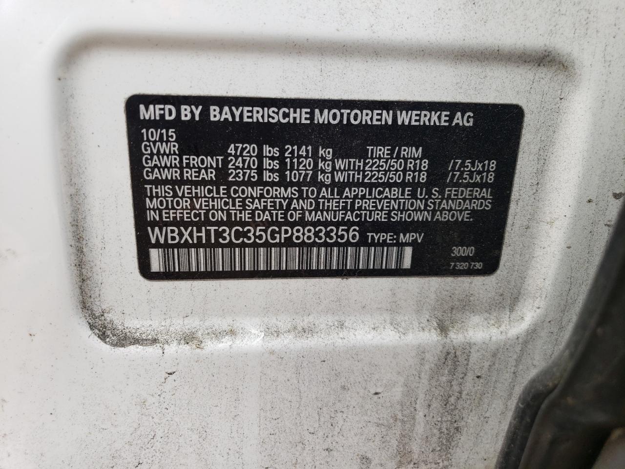 WBXHT3C35GP883356 2016 BMW X1 - Image 16